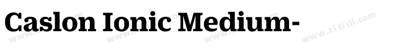 Caslon Ionic Medium字体转换